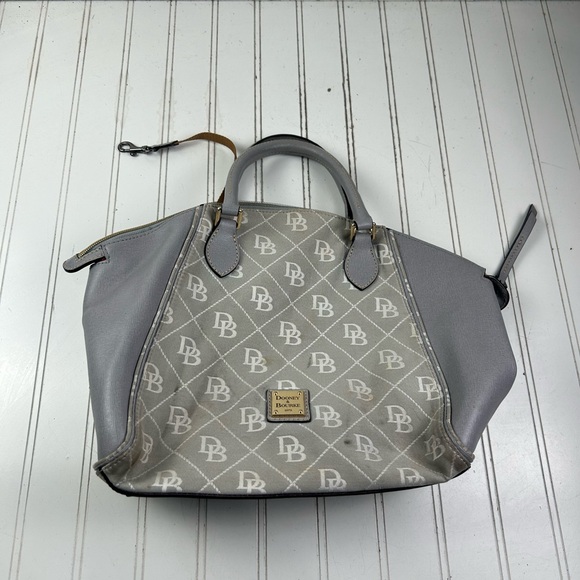 Dooney & Bourke Maxi Quilt Sydney Gray Satchel Shoulder Bag Vintage $400 - Picture 2 of 15